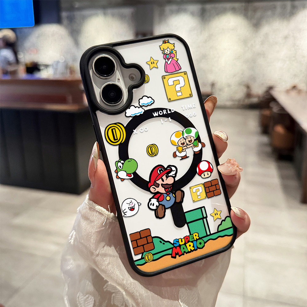 HP Mario Game Girl เคสโทรศัพท์ที่น่าสนใจ Samsung A57 Galaxy A17 5G A37 A27 A07 A56 A06 A15 S26 Plus 