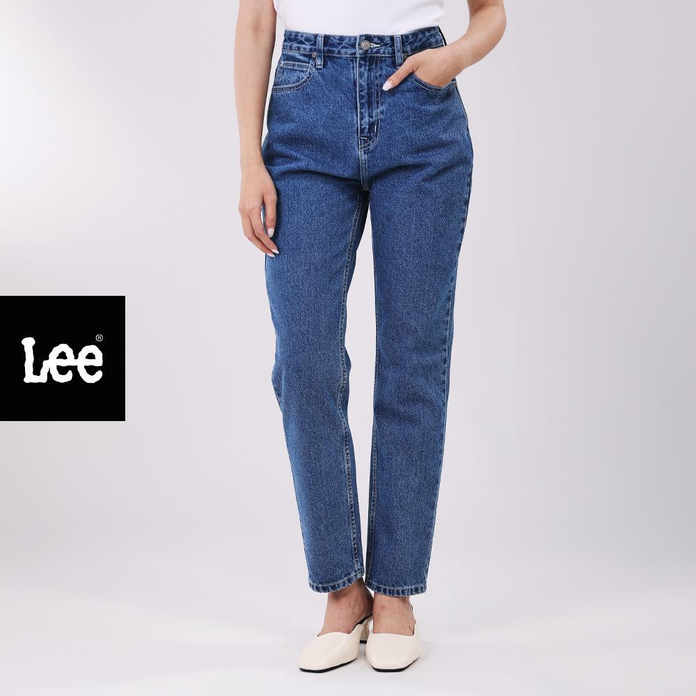 LEE กางเกงยีนส์ผู้หญิง เอวสูง ทรงตรง รุ่น LE S426WMOMF34 สียีนส์กลาง – โปรปัง