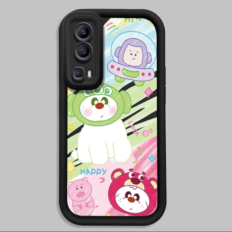 เคสสำหรับ VIVO Y72 5G Y52 5G Y75s 5G เคสโทรศัพท์แบบใหม่สัตว์น่ารักซิลิโคนซอฟต์เชลล์ครบวงจรกันกระแทก