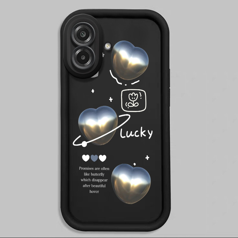 เคสสำหรับ Samsung A07 M07 F07 F70E 5G M17E 5G เคสโทรศัพท์แบบใหม่บุคลิกรูปหัวใจซิลิโคนซอฟต์เชลล์กันกระแทก