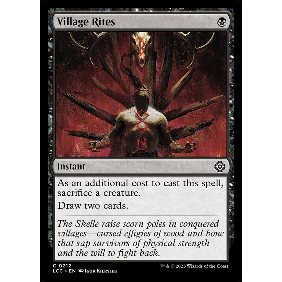 Village Rites - คอมมอน - ธรรมดา - LCC - 212 - (Uncom, Common) - Magic The Gathering