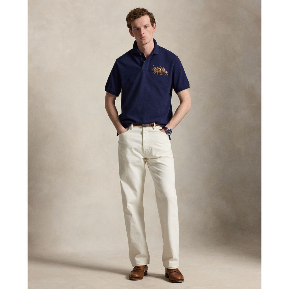 Polo Ralph Lauren เสื้อโปโลผู้ชาย รุ่น MNPOKNI1N823972 สีกรมท่า — صورة 5