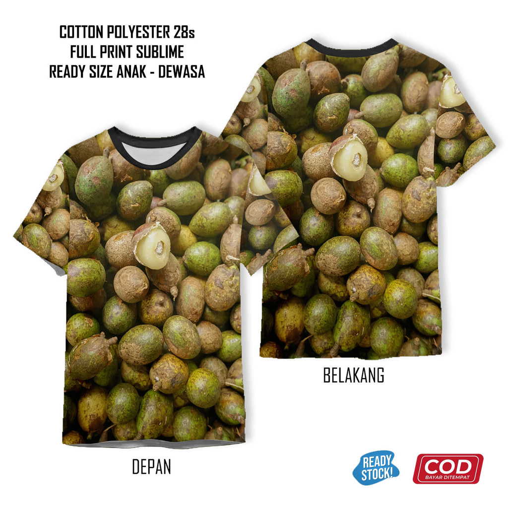 เสื้อยืดผลไม้ Matoa พิมพ์ลายสุดเท่ | เสื้อผ้า 3D Unisex สําหรับเด็กและผู้ใหญ่ - Sarana3D