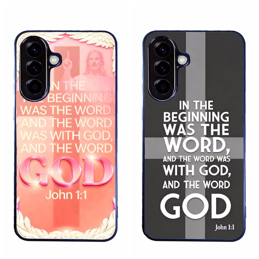 เคสโทรศัพท์สําหรับ SAMSUNG GALAXY A56 5G Bible verse John 1 1 ความงามการป้องกันสีดํา