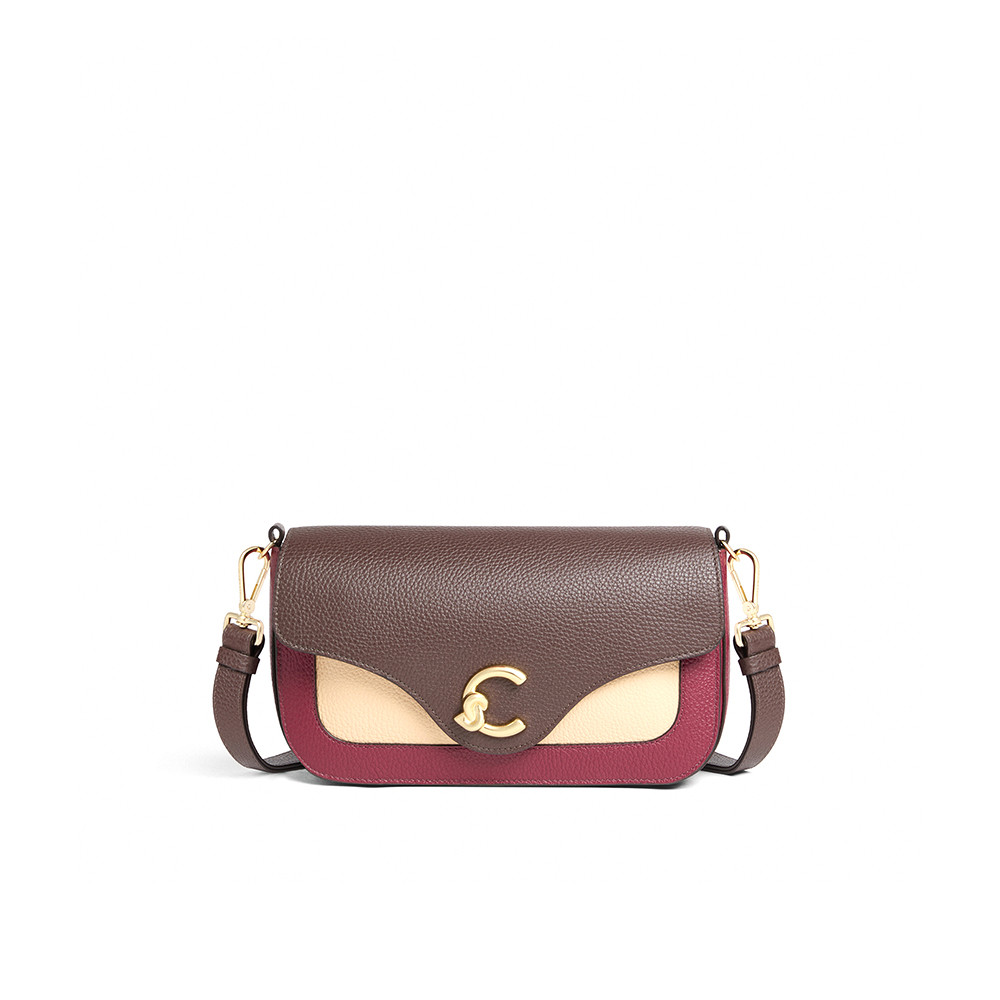 Coccinelle รุ่น C-Me Tricolor E1T1P120301732 กระเป๋าสะพายผู้หญิง สี RIBES/BRUNETTE/BETULLA ขนาด 26X1