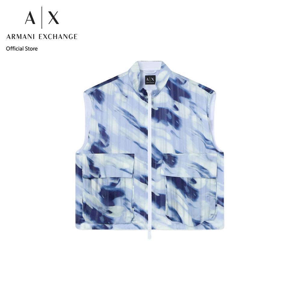 Armani Exchange เสื้อแจ็ตเก็ตผู้หญิง รุ่น XW001751-AF21550-FB250 สีฟ้า