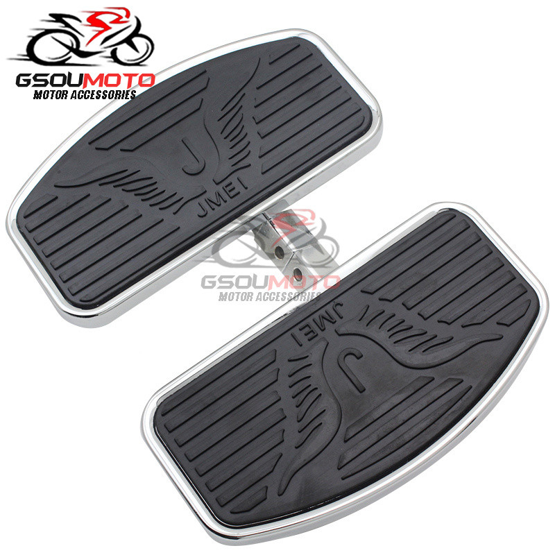 รถจักรยานยนต์ด้านหน้าและด้านหลัง Floorboards Footboards ผู้โดยสารหมุดเท้าเหยียบสําหรับ HONDA Steed V