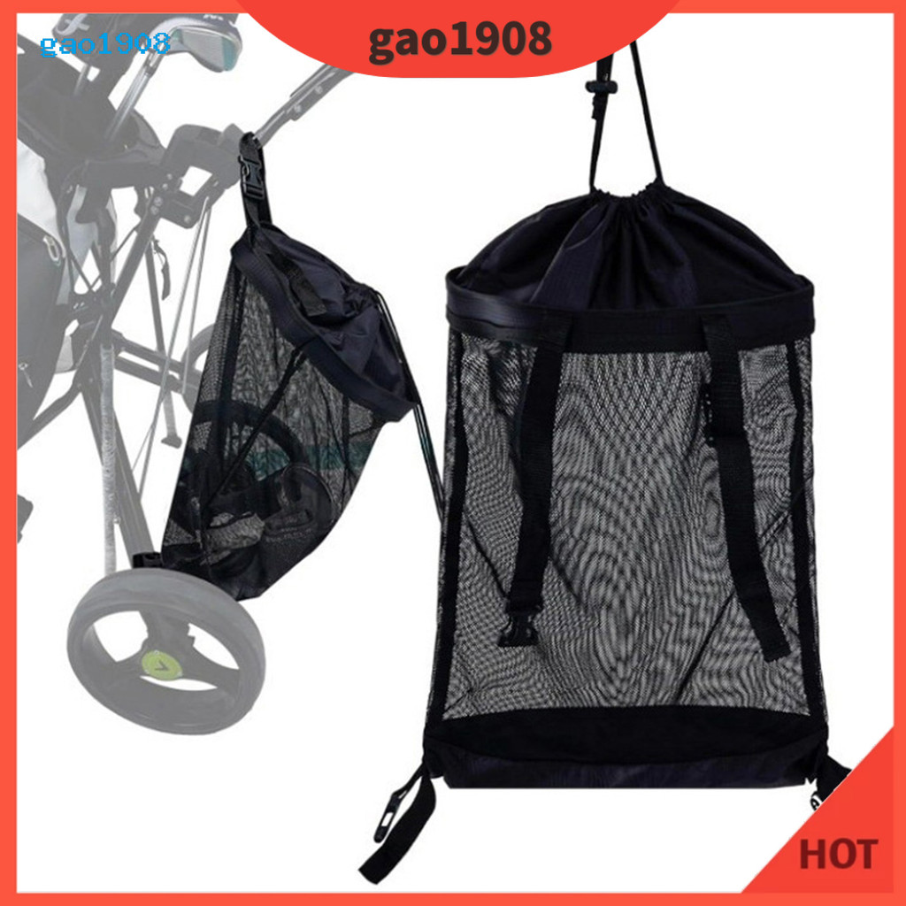 Golf Push Cart Storage Bag Golf Cart Backside Extension Bag Portable Push Pull Cart Organizer Grocer