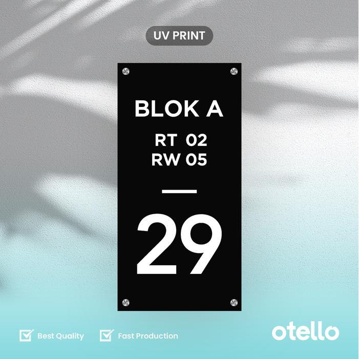 AMS - ที่กําหนดเองอะคริลิค House Number UV พิมพ์ Minimalist อะคริลิคที่อยู่หมายเลข QQ650