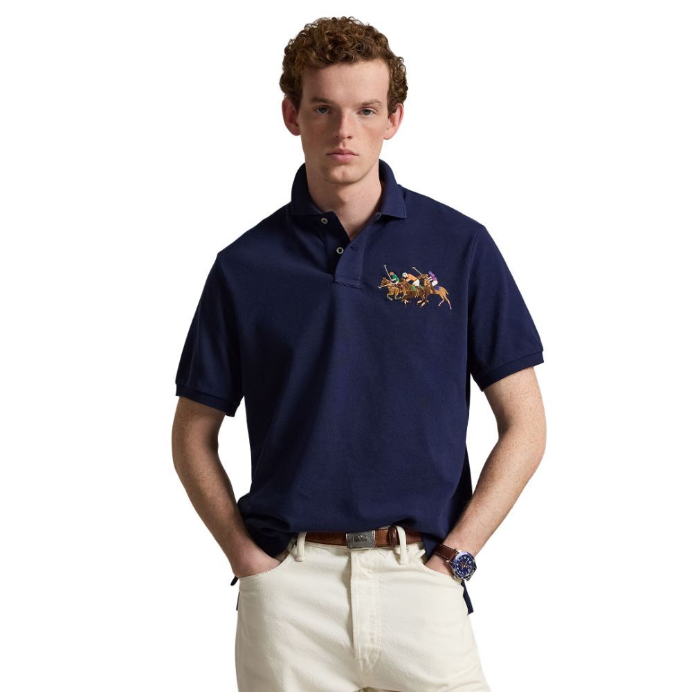 Polo Ralph Lauren เสื้อโปโลผู้ชาย รุ่น MNPOKNI1N823972 สีกรมท่า — صورة 2