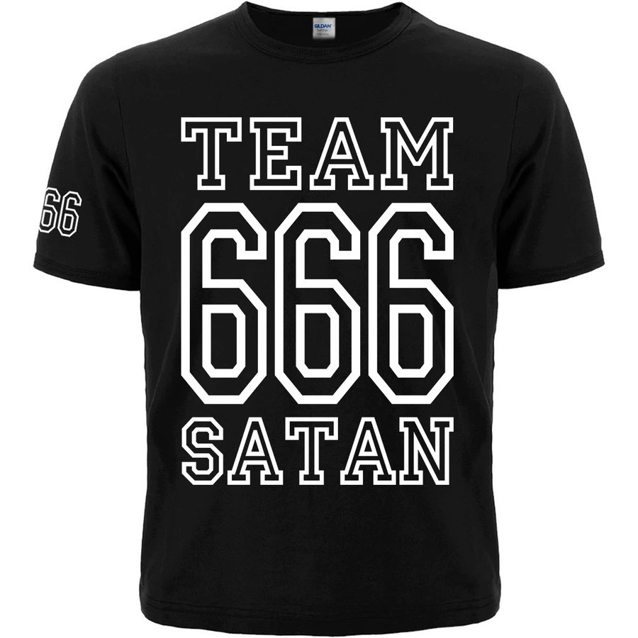 ทีมซาตาน - 666 เสื้อแข่งเสื้อยืด