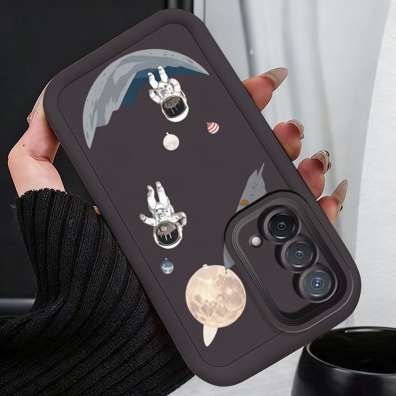 เคสสำหรับ OPPO A93 5G A93s 5G A74 5G เคสโทรศัพท์มนุษย์อวกาศสามสีซิลิโคนซอฟต์เชลล์กันกระแทก