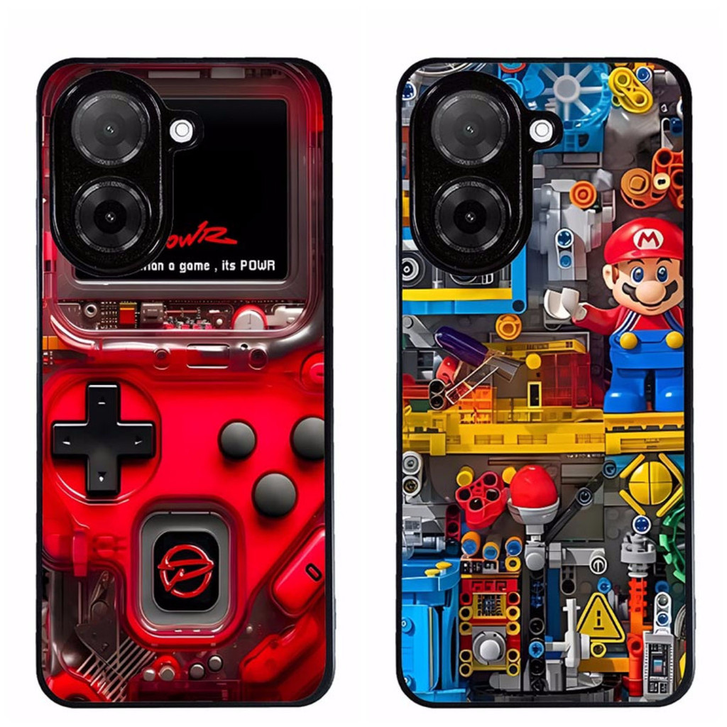 เคสโทรศัพท์สําหรับรูปแบบเกม POCO C71 ความงามการป้องกันสีดํา