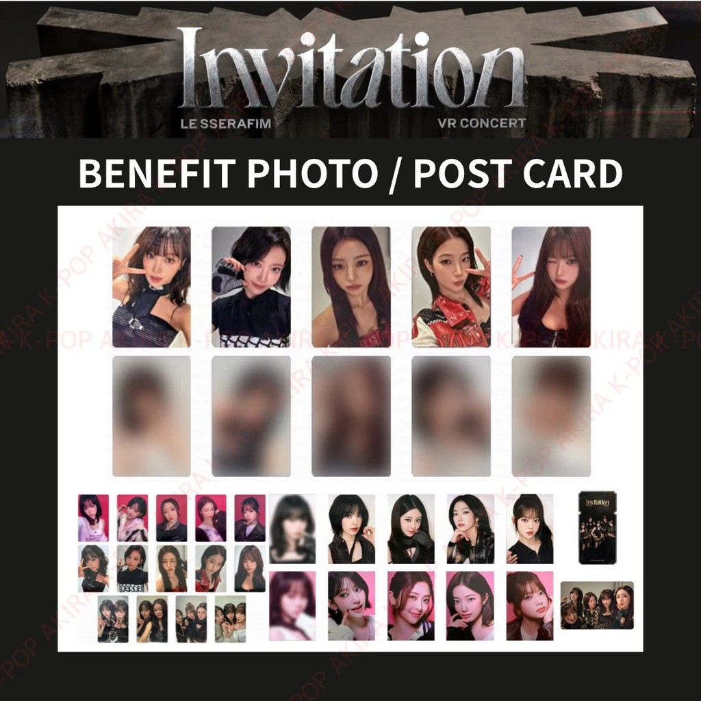 LE SSERAFIM VR CONCERT: Invitation Benefit PHOTO CARD OFFICIAL