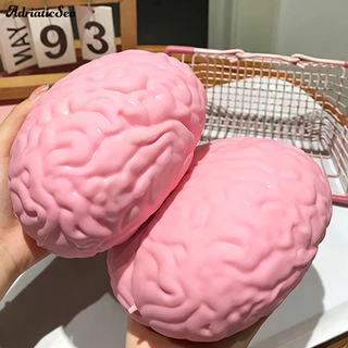 [COD]☆1/2ชิ้นยักษ์จําลองสมองบีบของเล่นความเครียดบรรเทาสีชมพูสมองประสาทสัมผัสของเล่นบีบอัดช้าเพิ่มขึ้นสมองที่สมจริงอยู่ไม่สุข