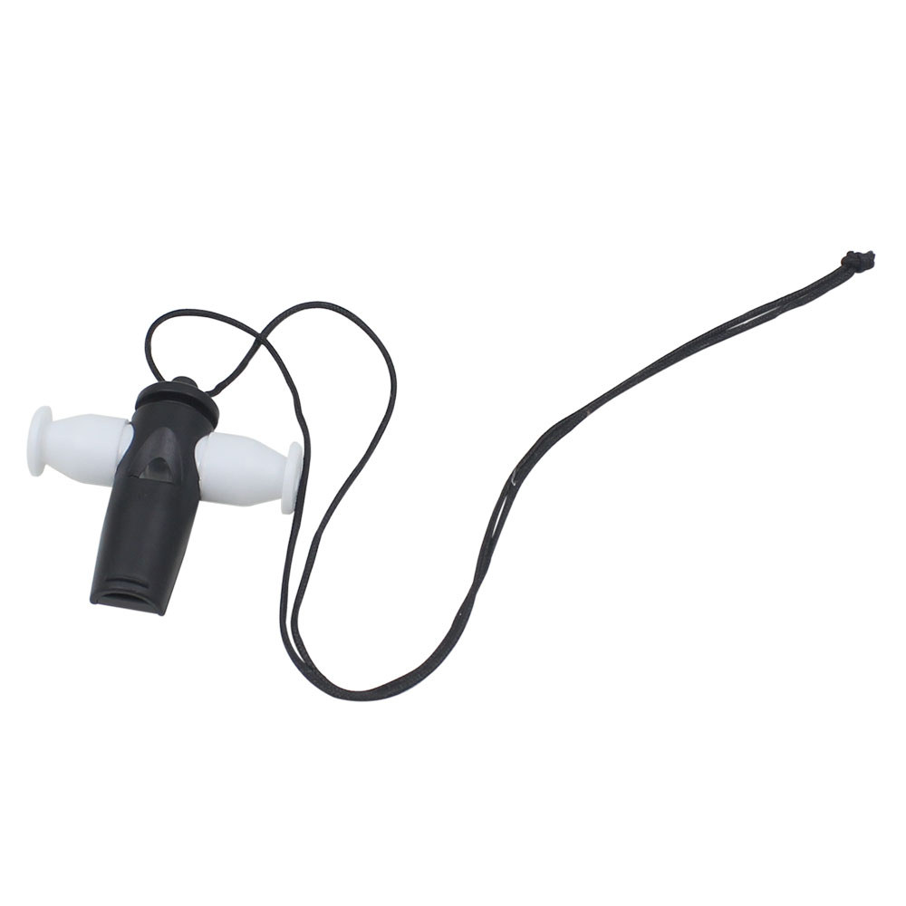 Laptth Brazil Latin Music Samba Whistle Tri-Tone พลาสติกสีขาว/ดําเครื่องดนตรีของขวัญ