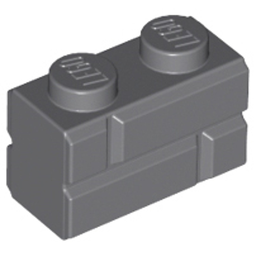 Brick2cube Part - Brick, Modified 1 x 2 with Masonry Profile - 98283