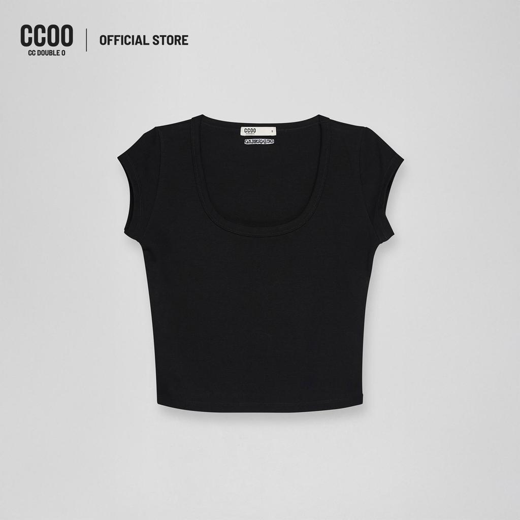 CC DOUBLE O SIGNATURE U-NECK TEE ผู้หญิง เสื้อคอยูสีคลาสสิก รุ่น O26SGWC102 (SS26 #C2)
