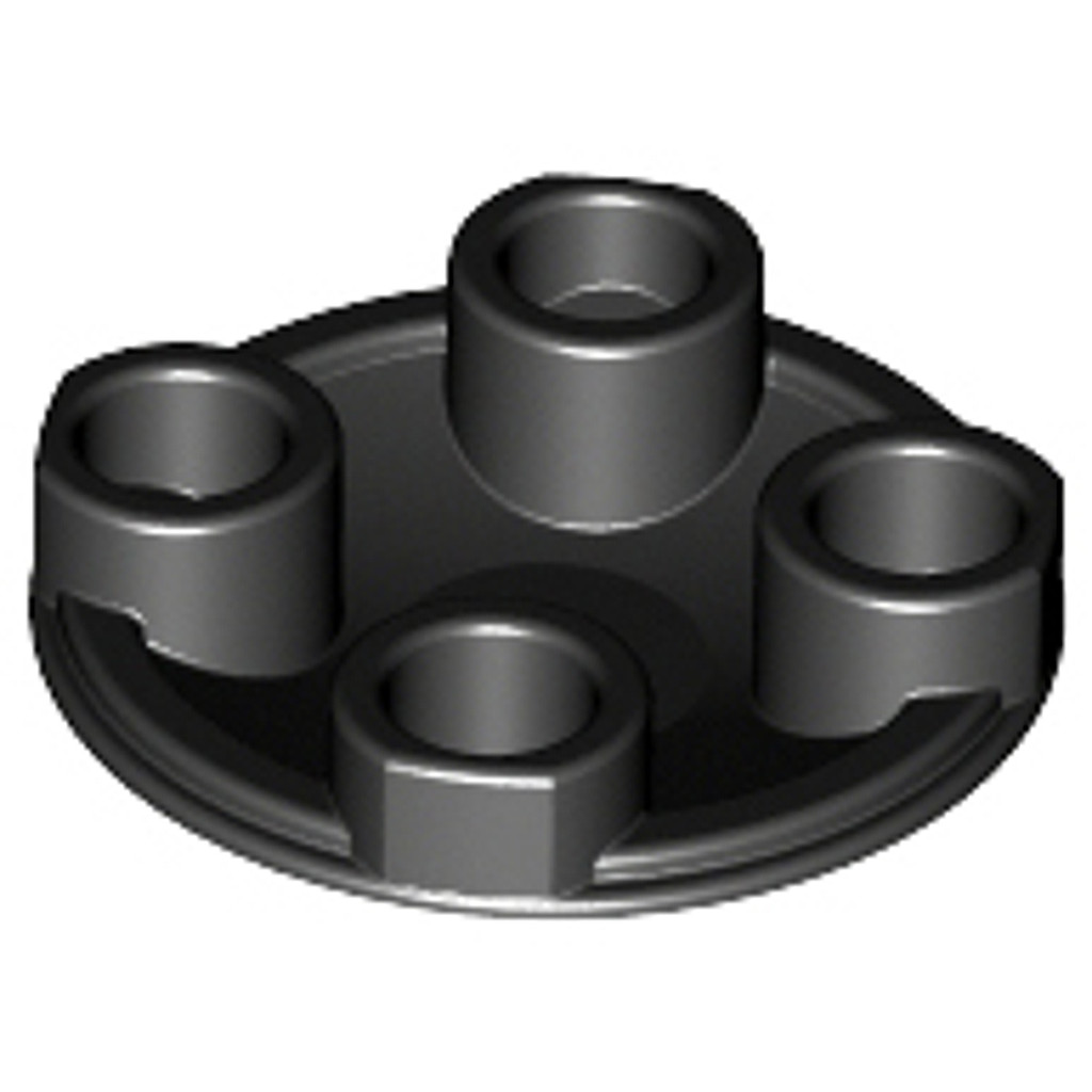 Brick2cube Part - Plate, Round 2 x 2 with Rounded Bottom (Boat Stud) - 2654