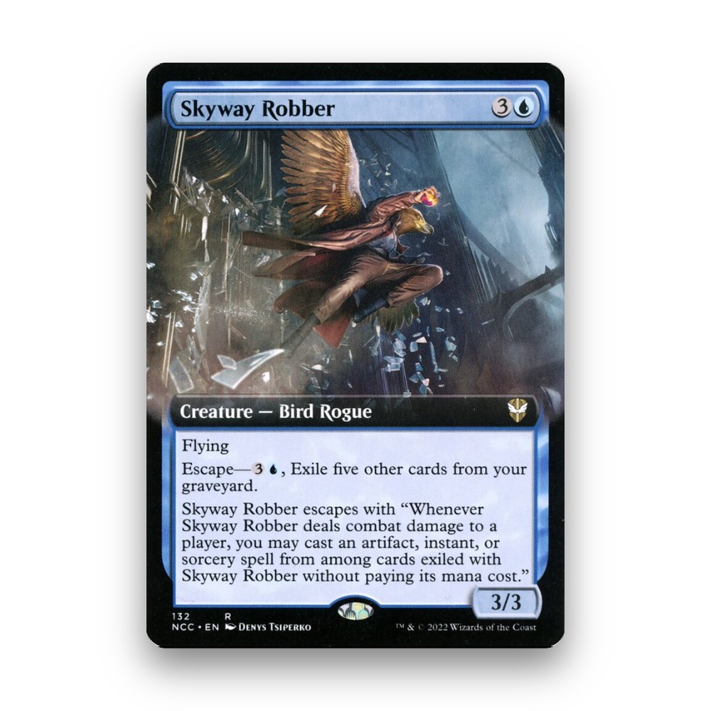 [MTG] Skyway Robber (Extended Art) (#132) [NCC] [BLUE] [RARE] | Magic the Gathering
