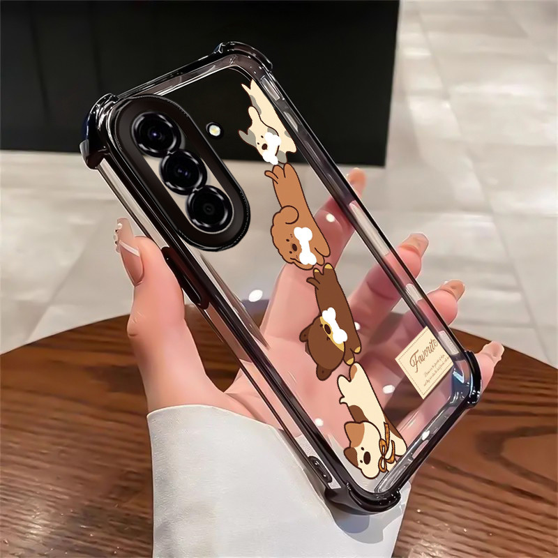 เคสสำหรับ Samsung A36 5G A56 5G A37 5G เคสโทรศัพท์โปร่งใสซิลิโคนแบบใหม่สัตว์น่ารักป้องกันการตกซอฟต์เชลล์กันกระแทก