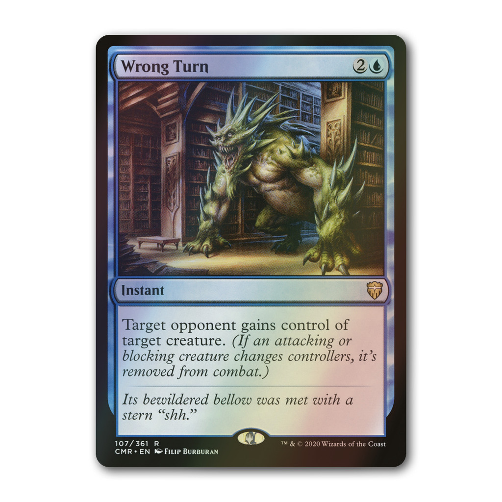 [MTG] Wrong Turn [CMR] [Blue] [Rare] [Foil] [ENG] [2020] (Magic: The Gathering)