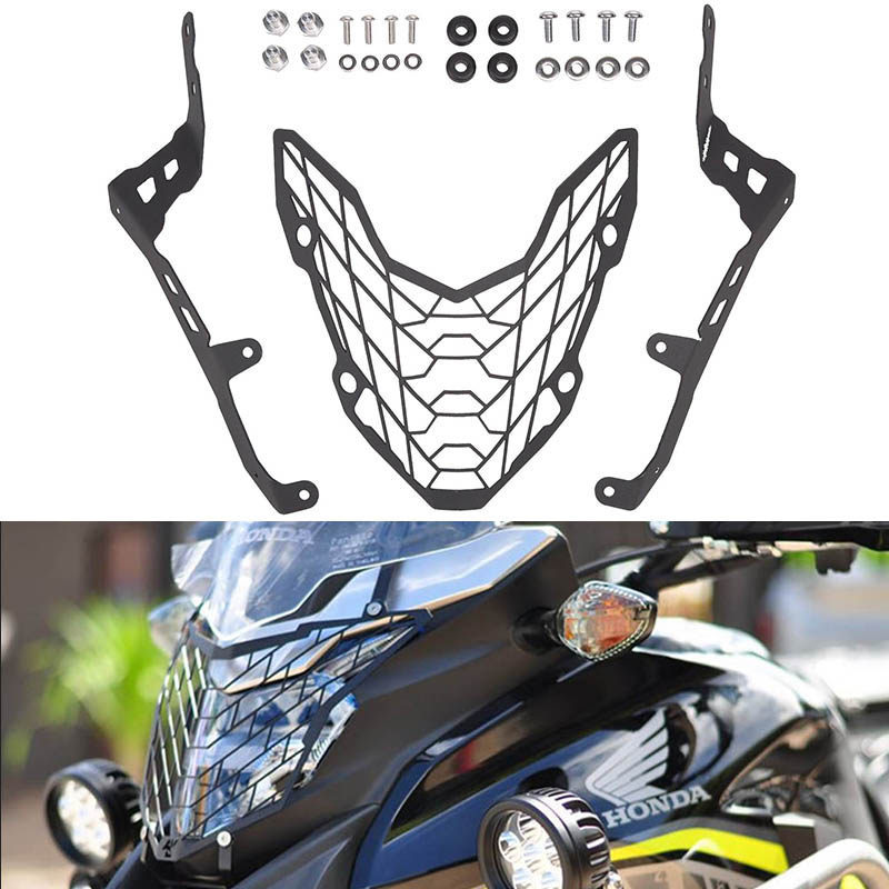 เหมาะสําหรับ Honda CB500X CB400X ฝาครอบไฟหน้าดัดแปลงอลูมิเนียมไฟหน้าฝาครอบป้องกันกรอบป้องกันอุปกรณ์เสริมสุทธิ