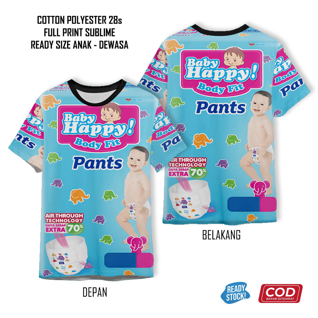 เสื้อยืดผ้าอ้อม Pampers Pempers รุ่น 2 พิมพ์เต็มเท่ | เสื้อผ้าเด็กและผู้ใหญ่ 3D Unisex - Teesmart