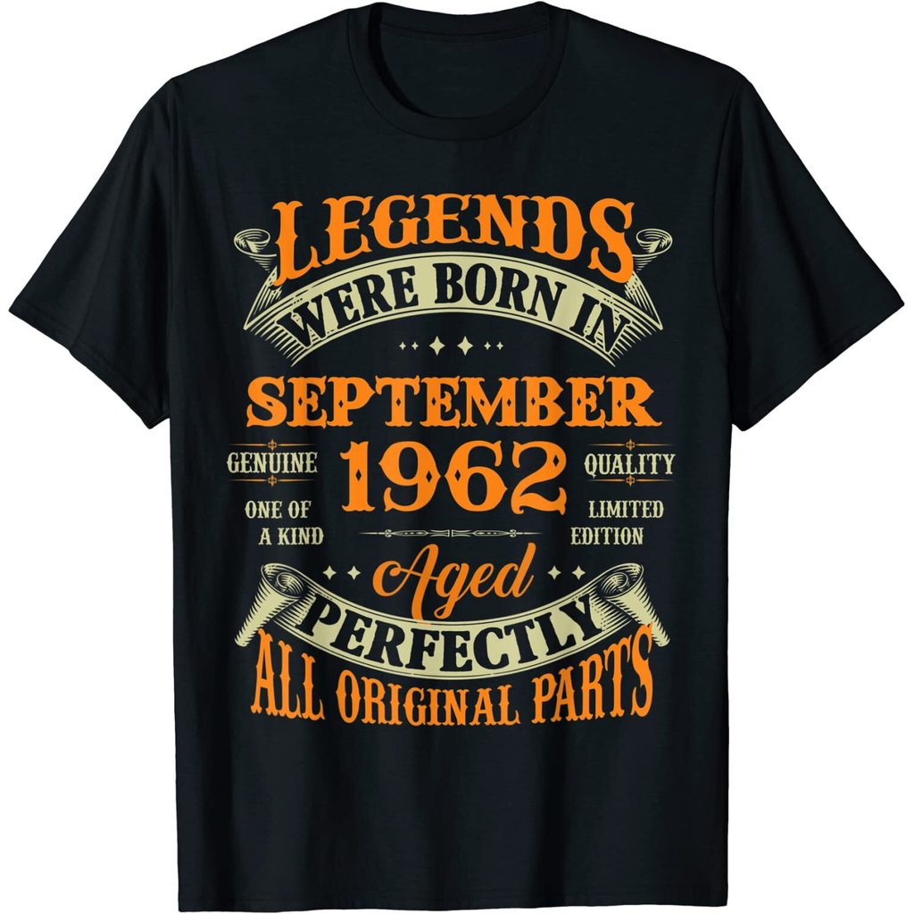 60Th ของขวัญวันเกิด Legends Born ในเดือนกันยายน 1962 60 Yrs Old Great เสื้อยืด