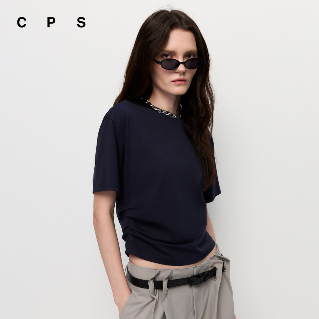 CPS เสื้อยืดคอกลมสีเบสิก ผู้หญิง BASIC CREWNECK TEE รุ่น C26SGWE013 (SS26#E1)