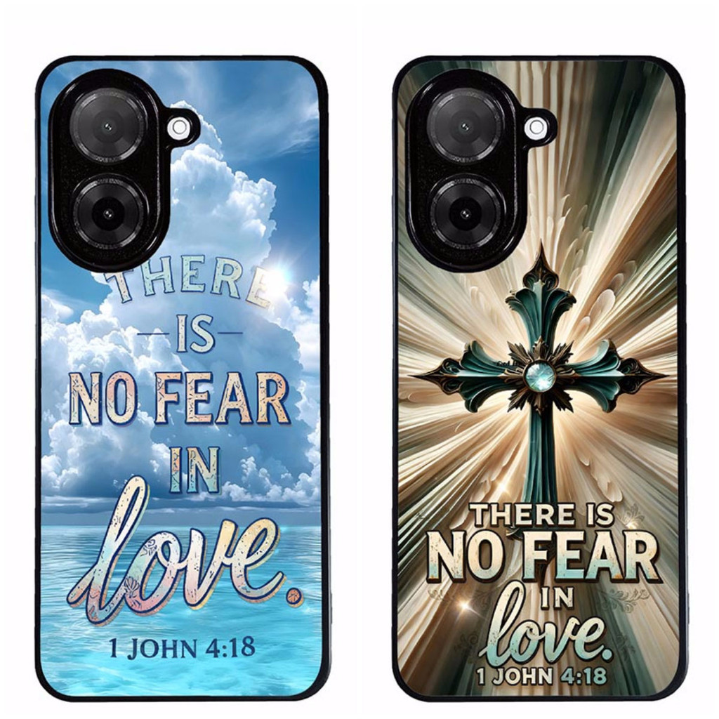 เคสโทรศัพท์สําหรับ Redmi A5 Bible verse 1 John 4 18 ความงามการป้องกันสีดํา