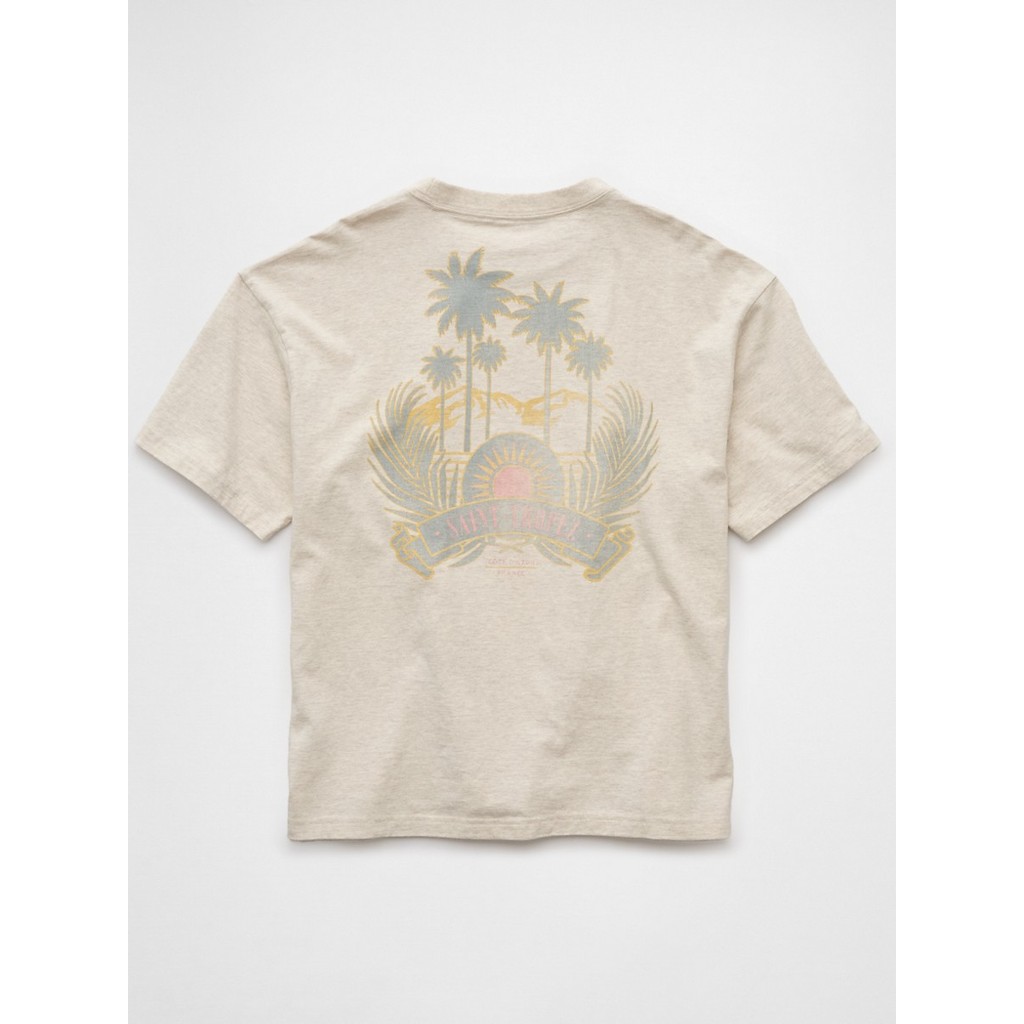 American Eagle تيشيرت رجالي Relaxed — رمادي شوفاني — صورة 3