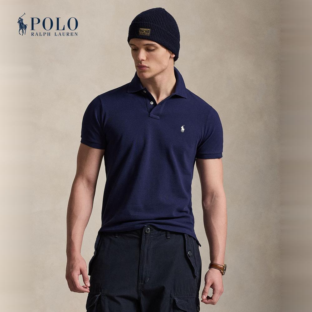 Polo Ralph Lauren เสื้อโปโลผู้ชาย รุ่น MNPOKNI1N824037 สีกรมท่า
