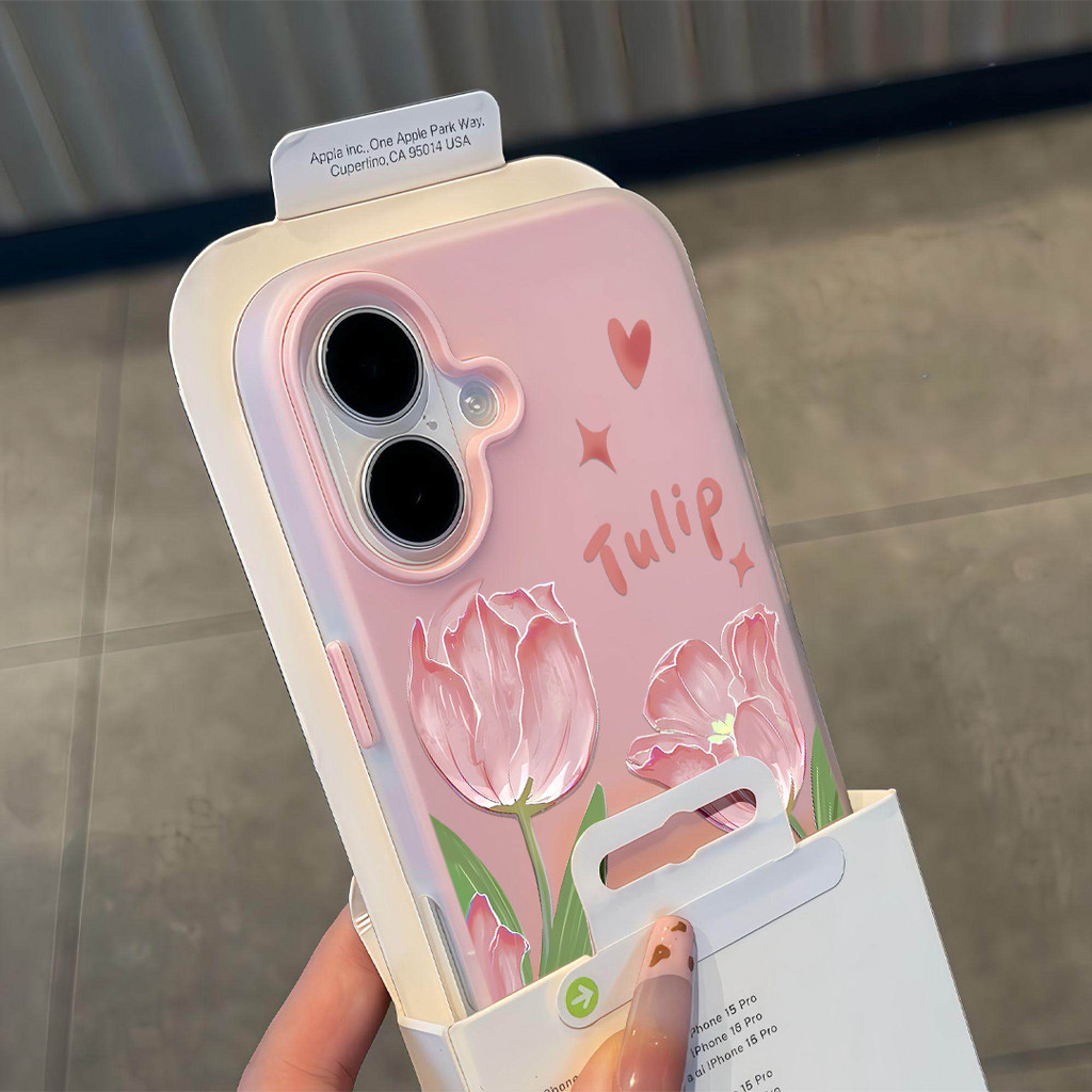 Jelly 2 In 1 Tulip Flower Case Xiaomi 15T Pro C75 C71 C85 Poco M7 Plus C65 F7 Gd2H1K8 Pop ล่าสุดหรูห