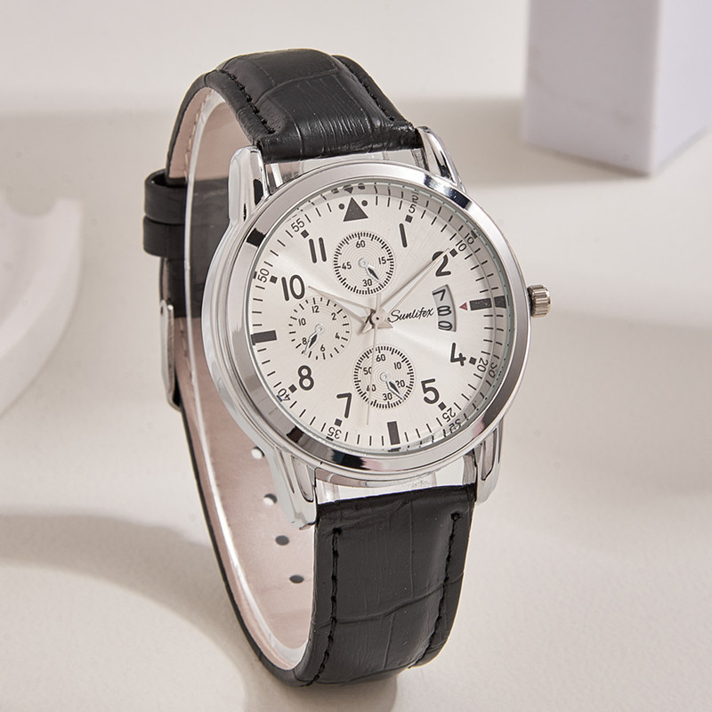 POSHI Mens Waterproof Luminous Business Watches Date Mens Wrist Watch Stainless Steel