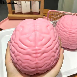 [COD]☆1/2ชิ้นยักษ์จําลองสมองบีบของเล่นความเครียดบรรเทาสีชมพูสมองประสาทสัมผัสของเล่นบีบอัดช้าเพิ่มขึ้นสมองที่สมจริงอยู่ไม่สุข
