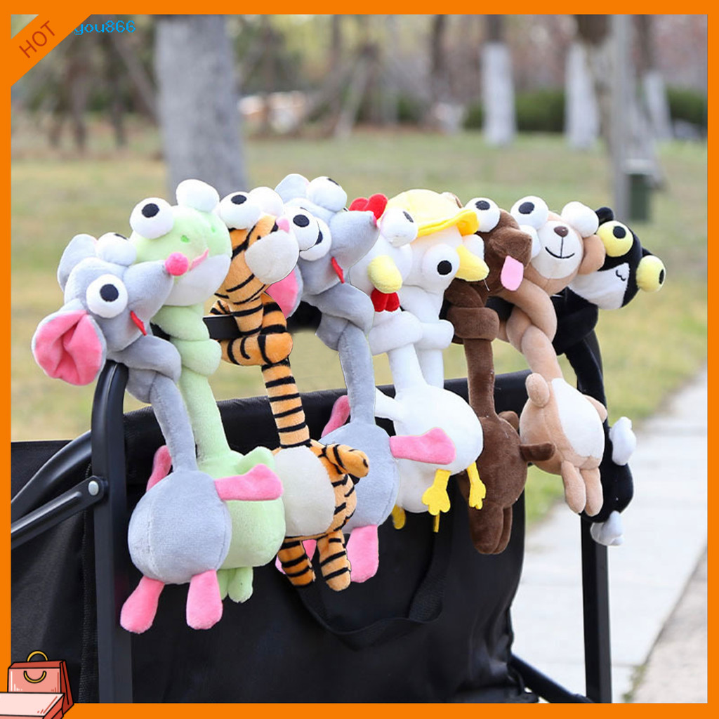 [SNY]☆คอยาวสัตว์ตุ๊กตาพวงกุญแจน่ารักลิงเสือเจี๊ยบตุ๊กตาสําหรับกระเป๋าเป้สะพายหลังน่ารักบิ๊กอายออกแบบ