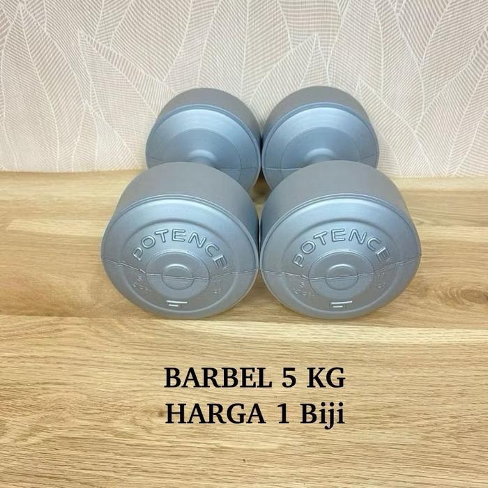 โกดัง Clearance Potence Barbell 5 Kg / ดัมเบลพลาสติก 5Kg / ดัมเบล ดัมเบล Barbell Dumble 5 Kg