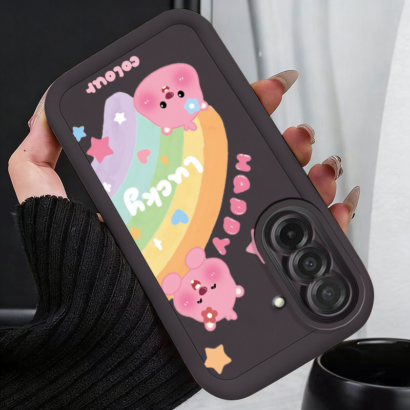 เคสสำหรับ Samsung A26 A36 A56 A37 5G เคสโทรศัพท์บีเวอร์น่ารักสามสีซิลิโคนซอฟต์เชลล์กันกระแทก