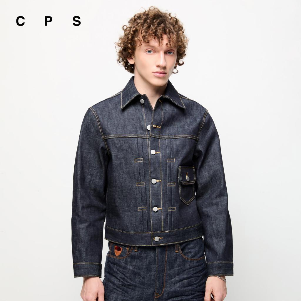CPS แจ็คเก็ตยีนส์โอเวอร์ไซส์ ผู้ชาย PILLAR DENIM JACKET รุ่น C26SGMA086 (AW26#CO)