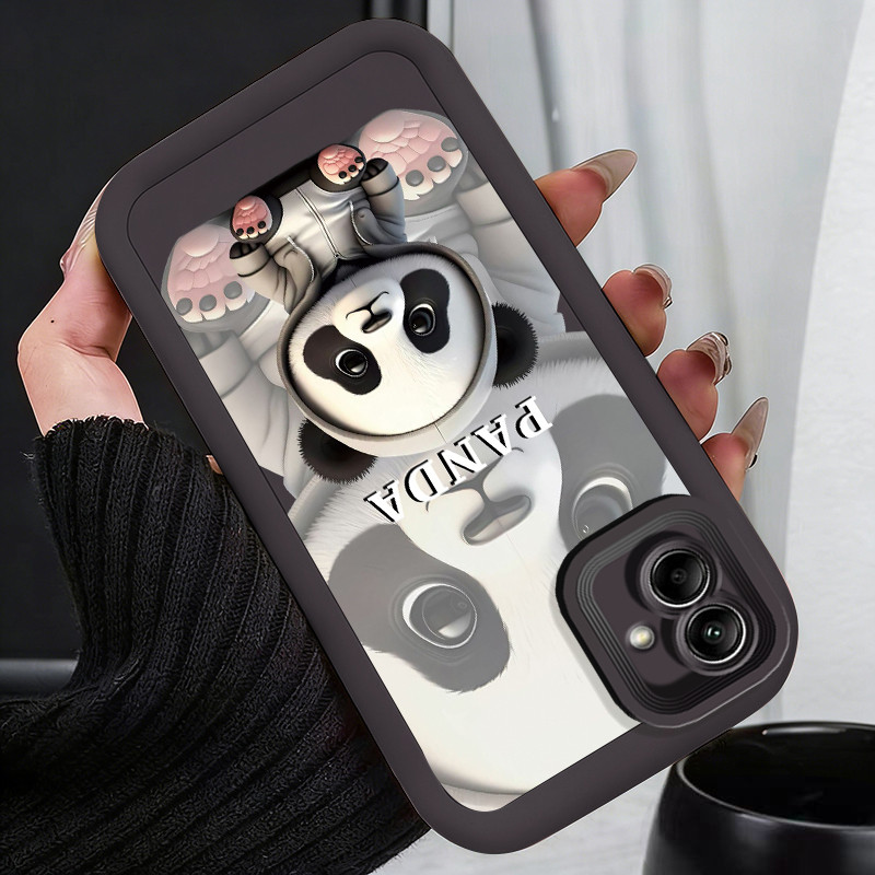 เคสสำหรับ Samsung A07 M07 F07 F70E 5G M17E 5G เคสโทรศัพท์แบบใหม่แพนด้าน่ารักสามสีซิลิโคนซอฟต์เชลล์กันกระแทก