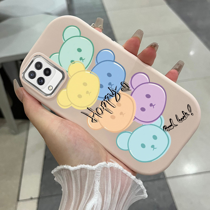 เคส ใช้ได้กับ Samsung A22 M22 M32 เคสหมีน้อยสุดน่ารัก
