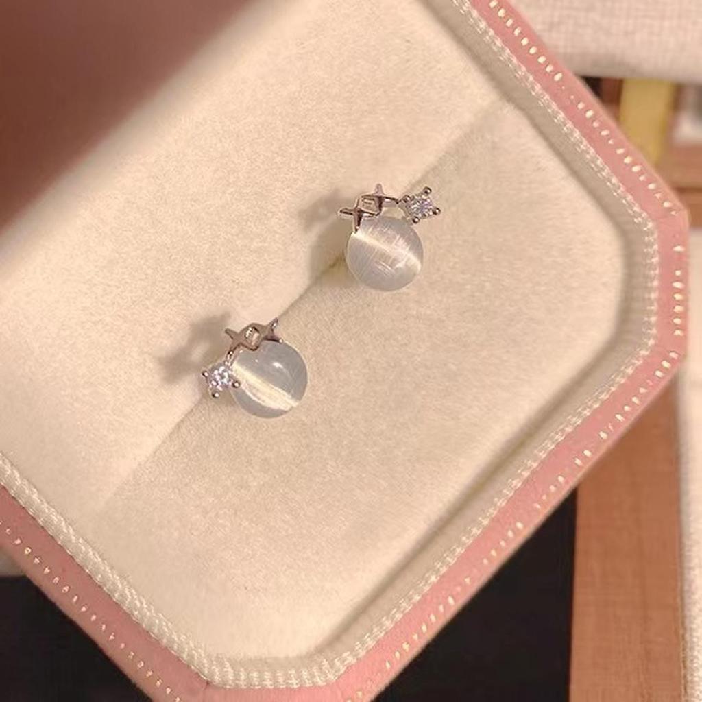 เทรนด์ใหม่ ต่างหูปิคนิคจีน SPK904.46137 Collection [DoRa Jewelry] - เอวพุง วงรี ชุบทอง ดาว