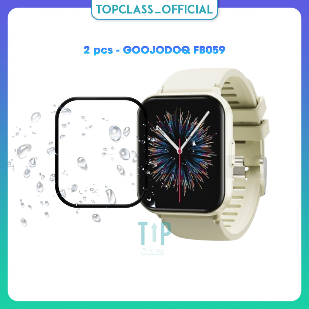 ชุดตัวป้องกันหน้าจอกระจกนิรภัย 2 ชิ้นสําหรับ GOOJODOQ FB059 Smart Watch