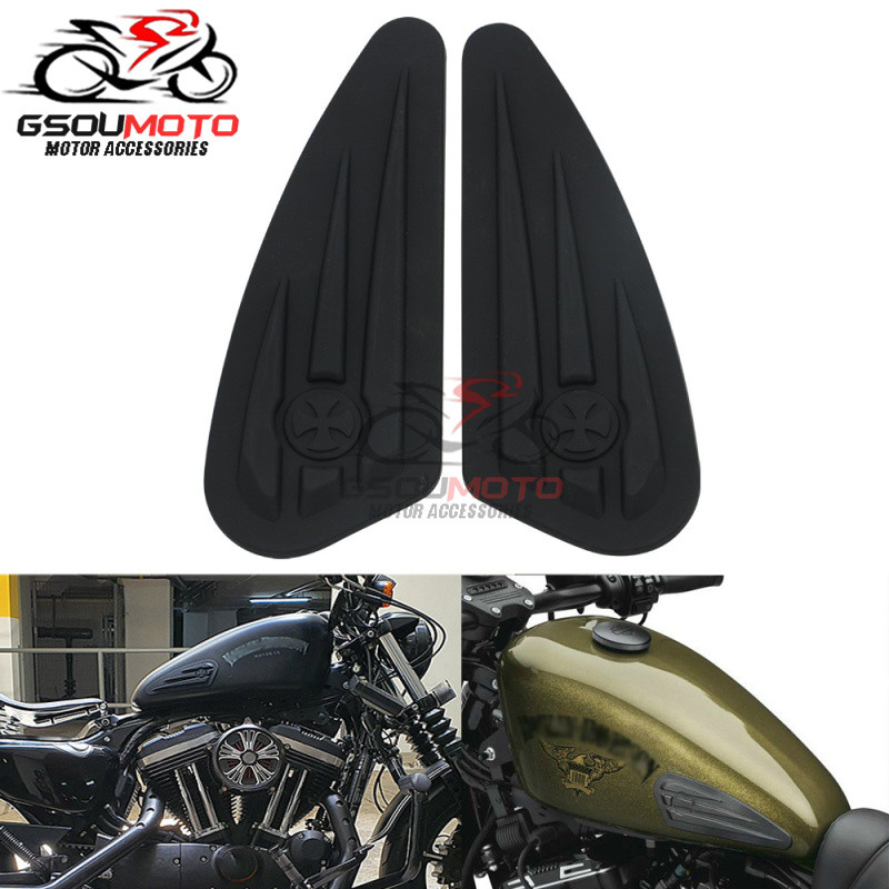 รถจักรยานยนต์ถังน้ํามันเชื้อเพลิงสติกเกอร์ยางเข่า Anti Slip Pads Decals สําหรับ Harley Breakout CVO 