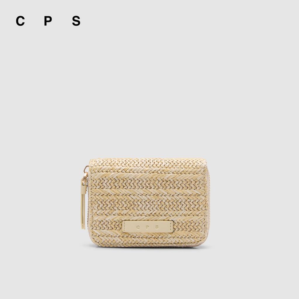 CPS กระเป๋าสตางค์ถักซิปรอบ ผู้หญิง WOVEN COMPACT ZIP WALLET รุ่น C26SBWC009 (SS26#C1)