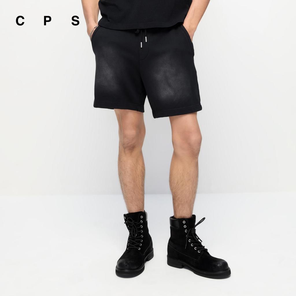 CPS กางเกงขาสั้นสเวตแพนท์สีฟอก ผู้ชาย SUN-FADED SWEAT SHORTS รุ่น C26SGMB005 (SS26#B1)