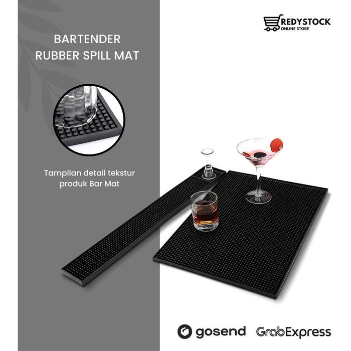 Bar Mat Bartender Rubber Bar Spil Mat Rubber Coaster - 30X60Cm