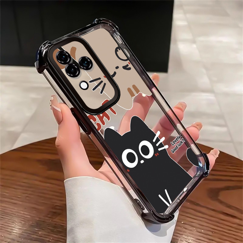 เคสสำหรับ VIVO V30 5G V30 Pro 5G เคสโทรศัพท์แบบใหม่โปร่งใสซิลิโคนแมวน่ารักป้องกันการตกปกป้องกันกระแทก