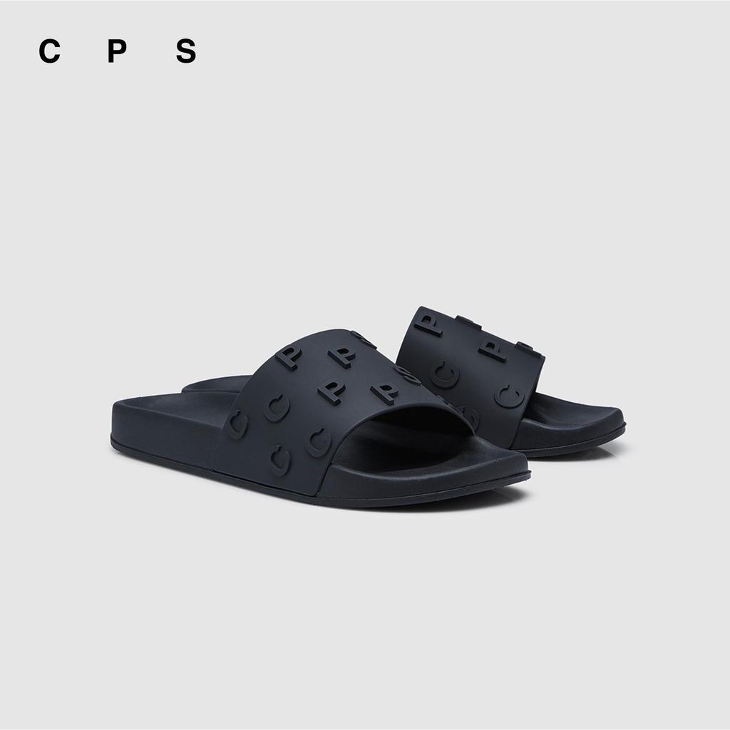 CPS รองเท้าแตะโลโก้ปั๊มนูน C P S ยูนิเซ็กส์ MONOGRAM STRAP SLIDE รุ่น C26SSUA004 (SS26#C1)
